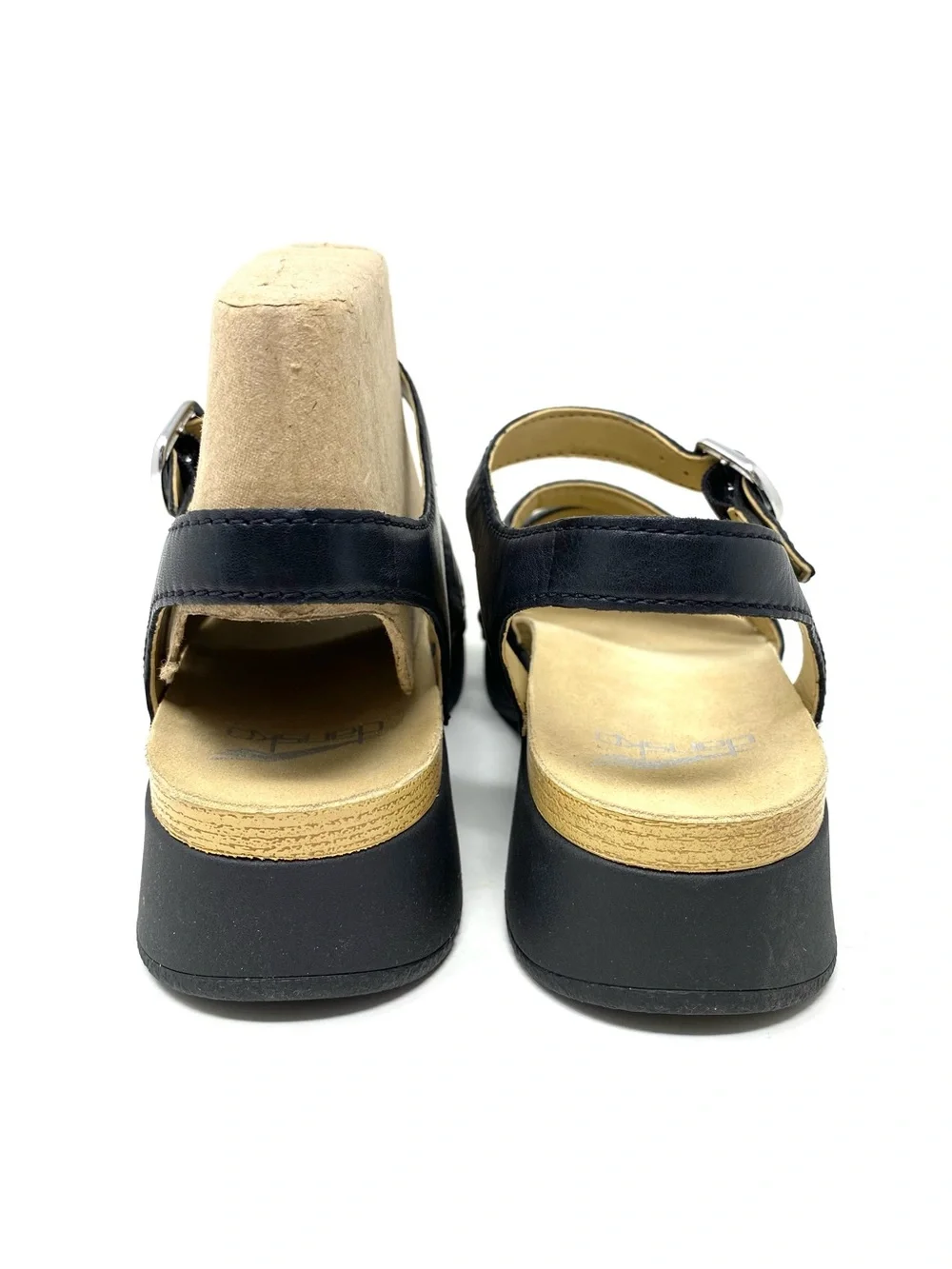 Dansko Roxie Nappa Leather Black Strappy Sandals
